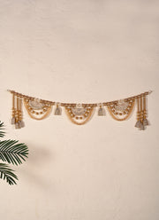 Madhoor Half Moon Toran Gold-Tone Ivory 1 Piece