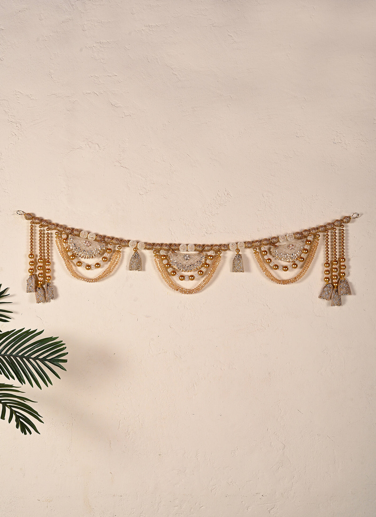 Madhoor Half Moon Toran Gold-Tone Ivory 1 Piece