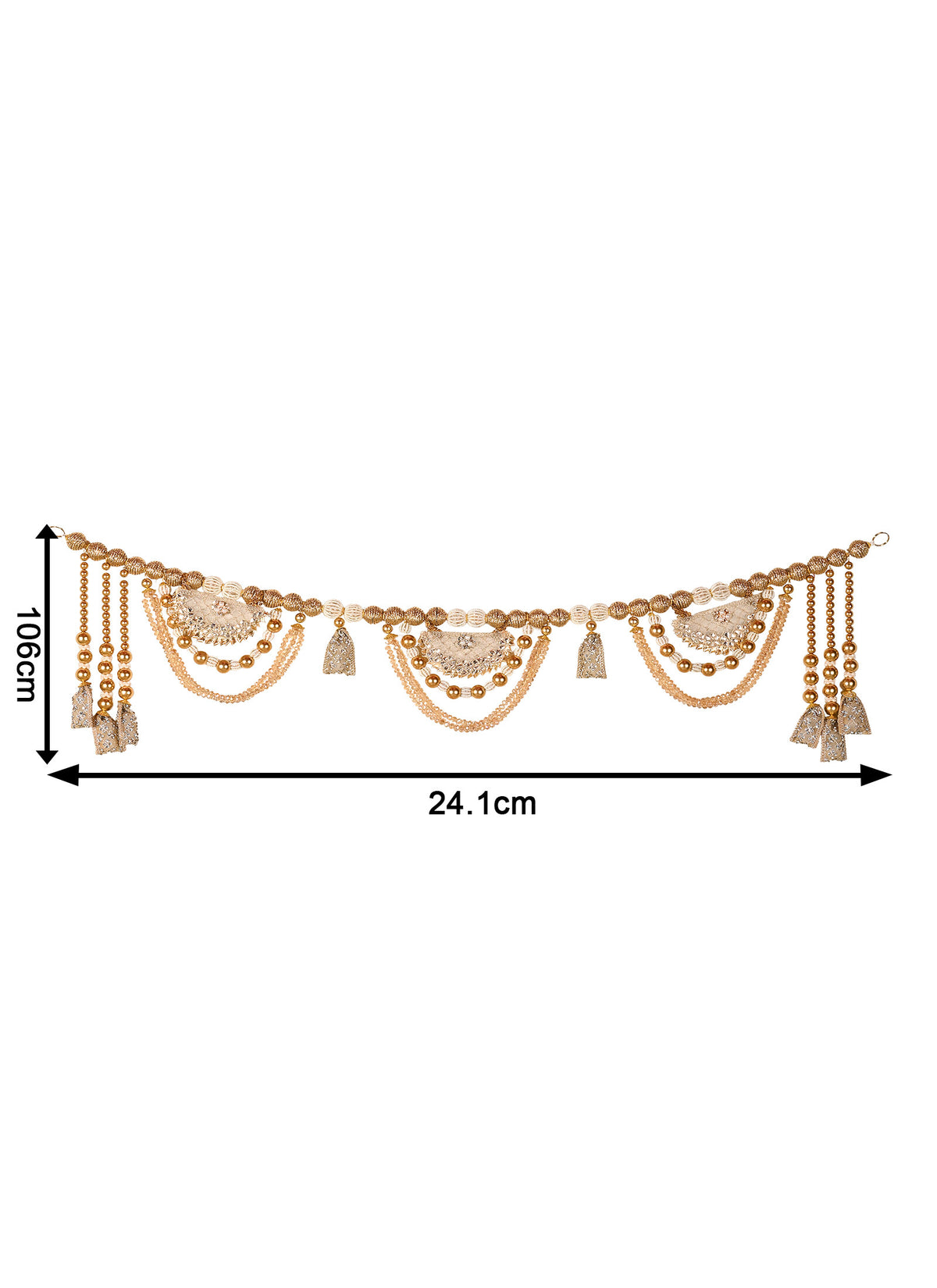 Madhoor Half Moon Toran Gold-Tone Ivory 1 Piece