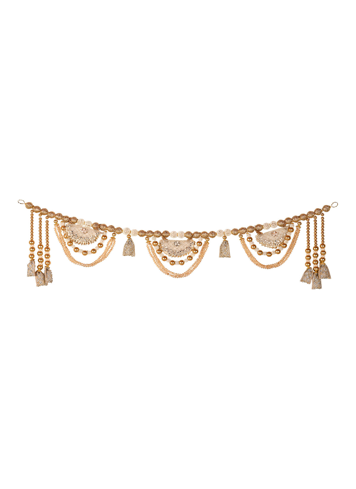 Madhoor Half Moon Toran Gold-Tone Ivory 1 Piece
