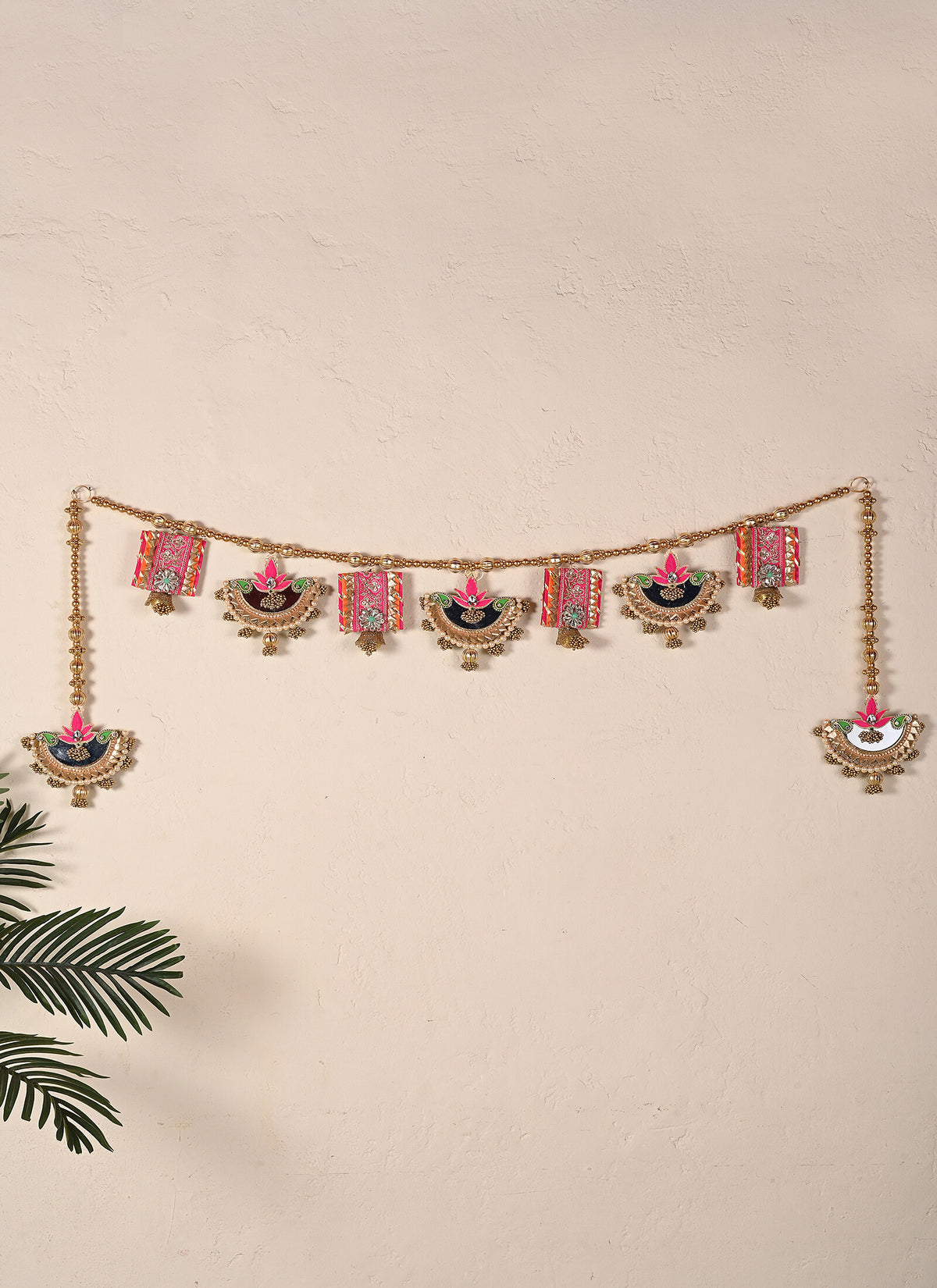 Madhoor Mirror Lotus Toran Multicolour 1 Piece