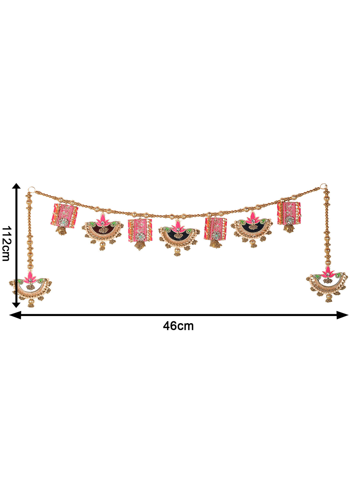 Madhoor Mirror Lotus Toran Multicolour 1 Piece