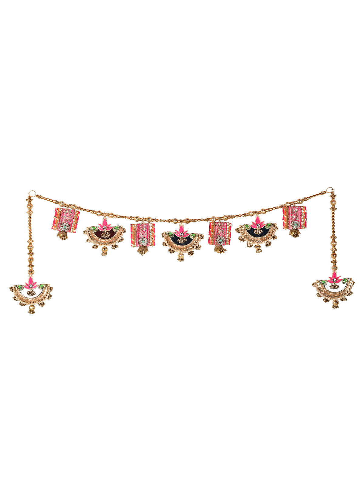 Madhoor Mirror Lotus Toran Multicolour 1 Piece