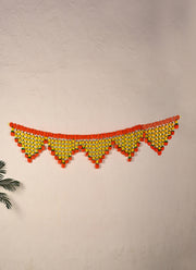 Madhoor Floral Toran Yellow Orange 10 Feet