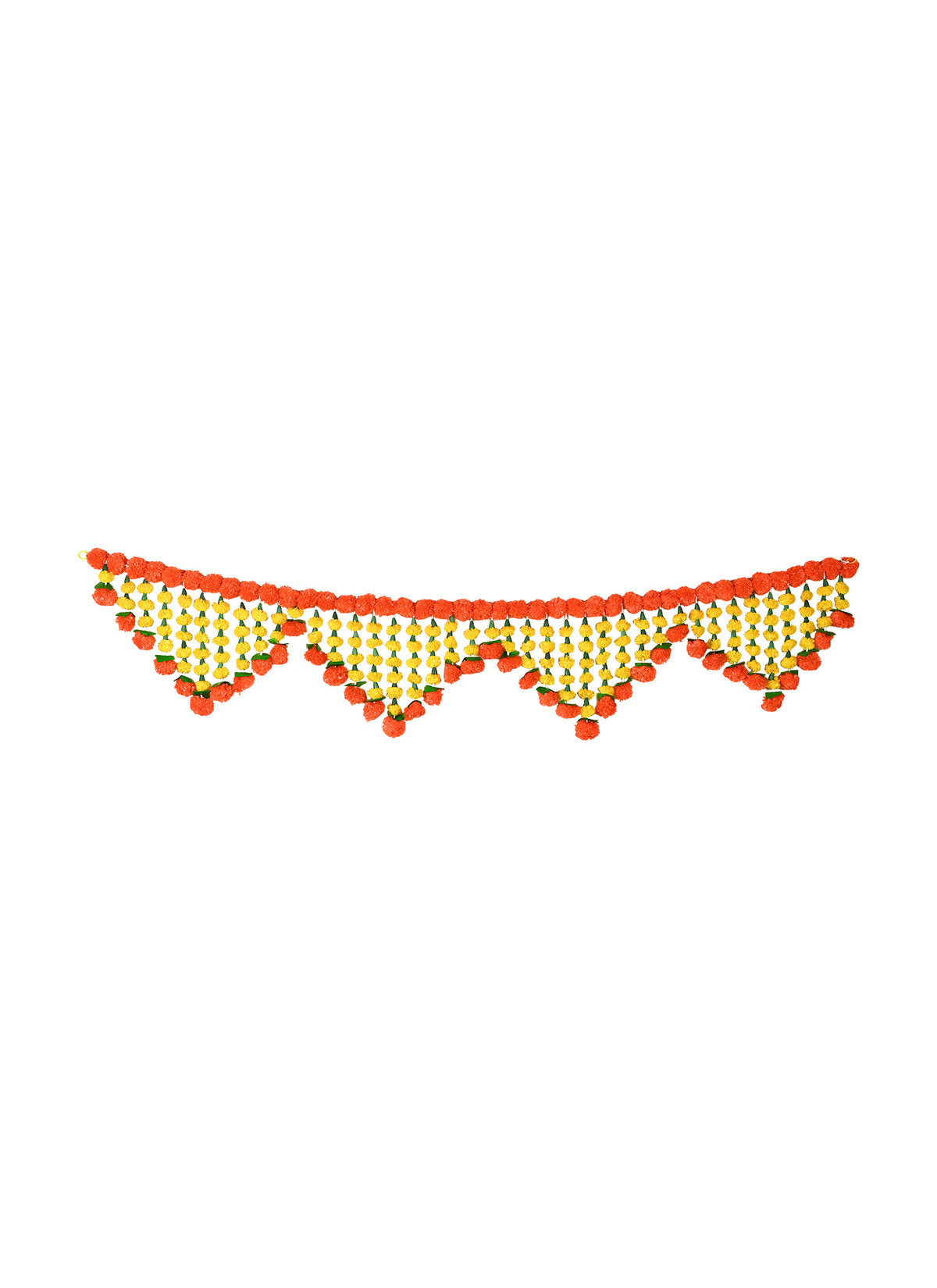 Madhoor Floral Toran Yellow Orange 10 Feet