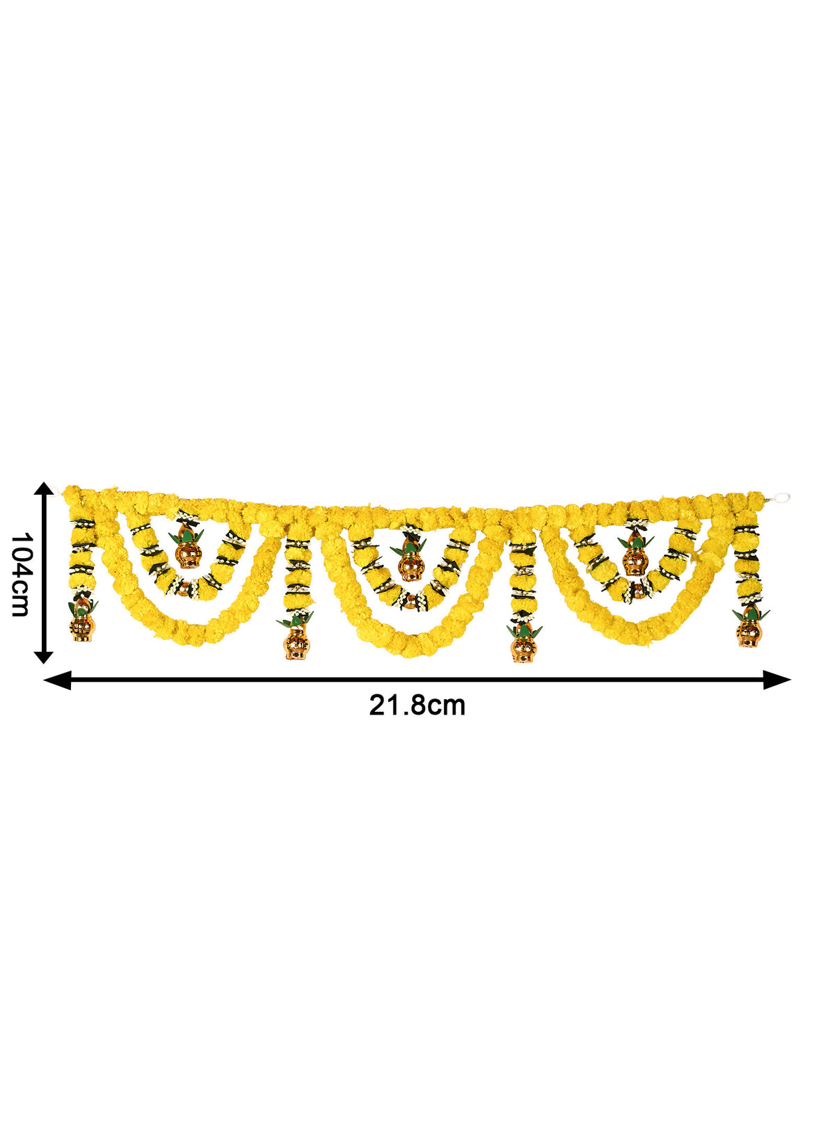 Madhoor Marigold Bud Toran Yellow 3 Feet