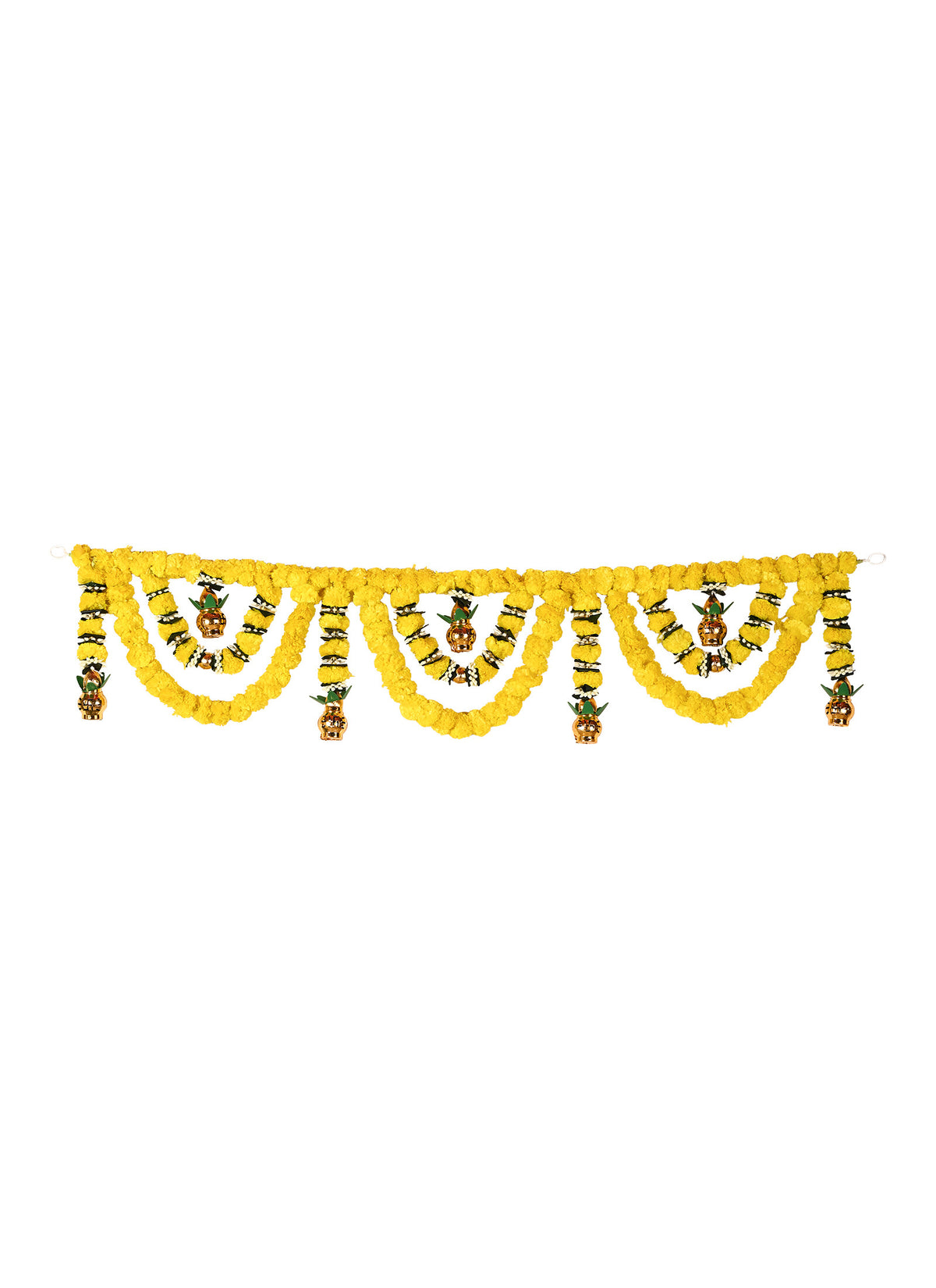 Madhoor Marigold Bud Toran Yellow 3 Feet
