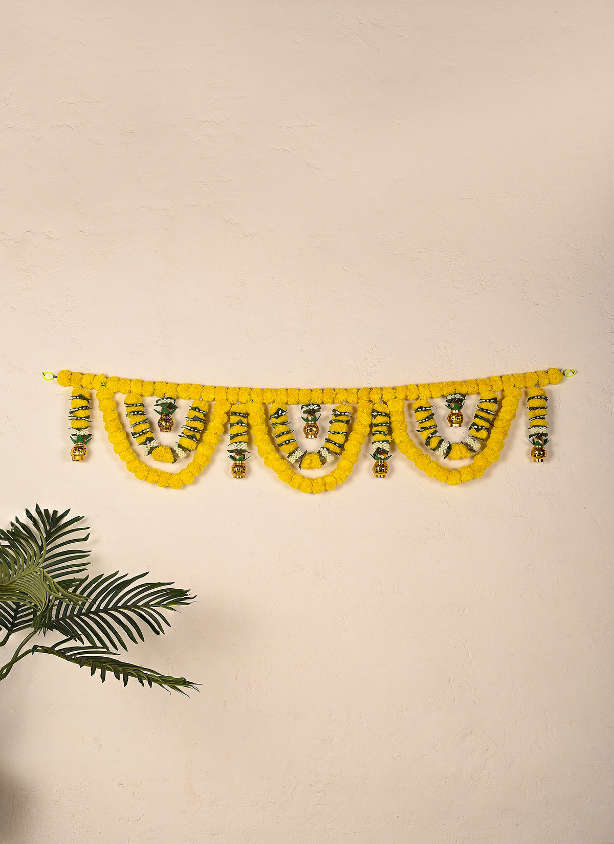 Madhoor Marigold Kalash Toran Yellow 42 Inches 1 Piece