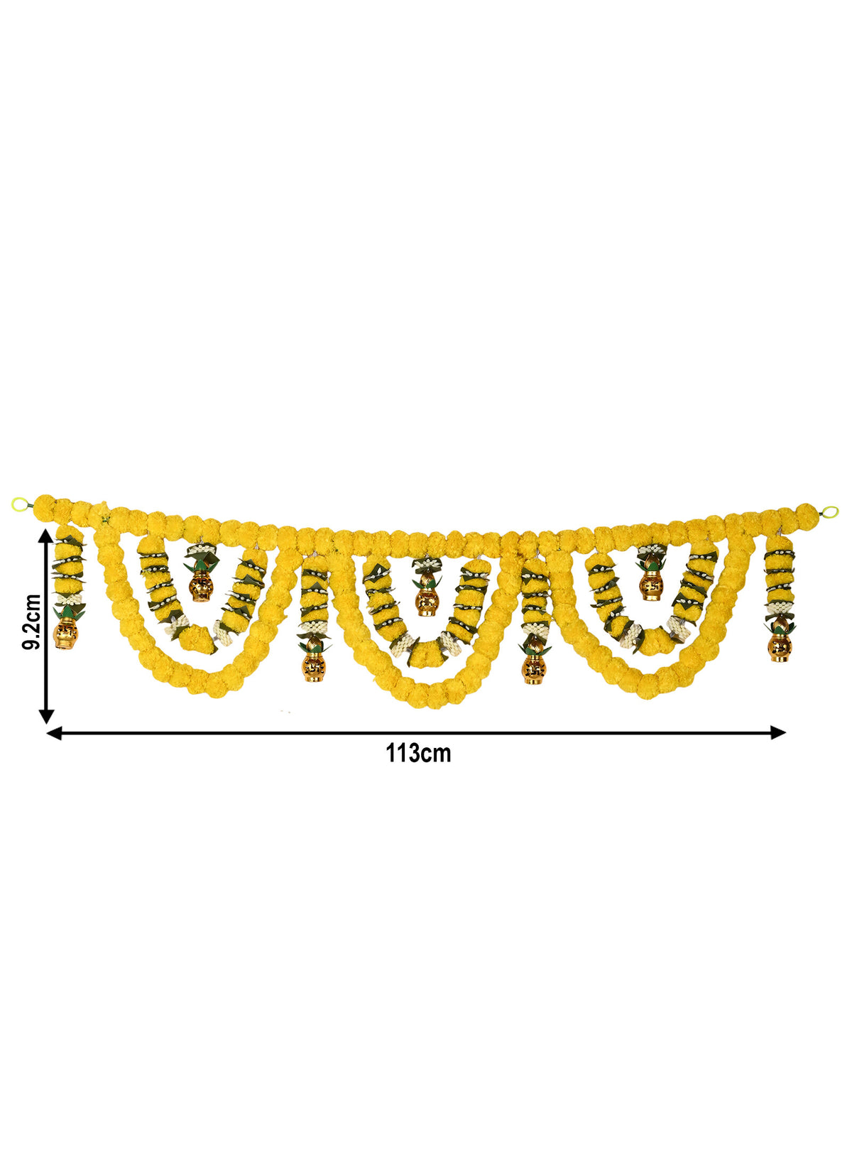 Madhoor Marigold Kalash Toran Yellow 42 Inches 1 Piece