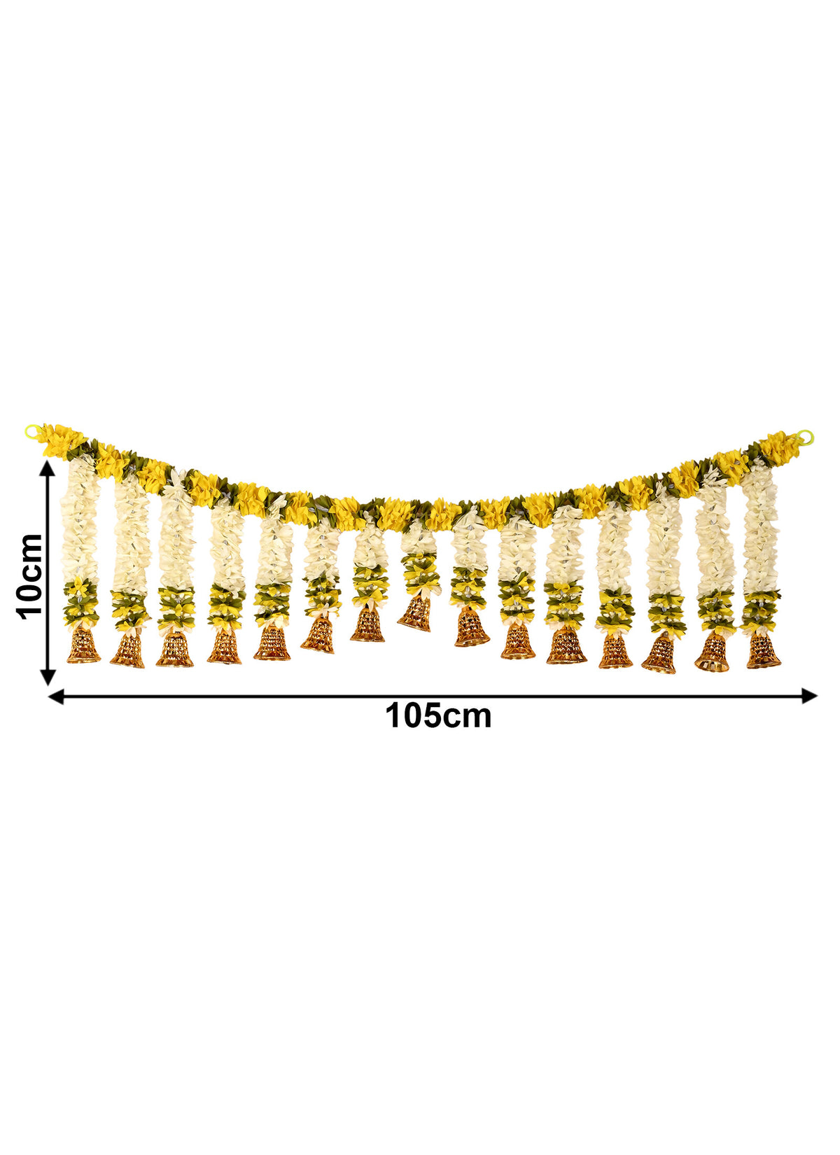 Madhoor Marigold Layered Toran Yellow 3 Feet 1 Piece