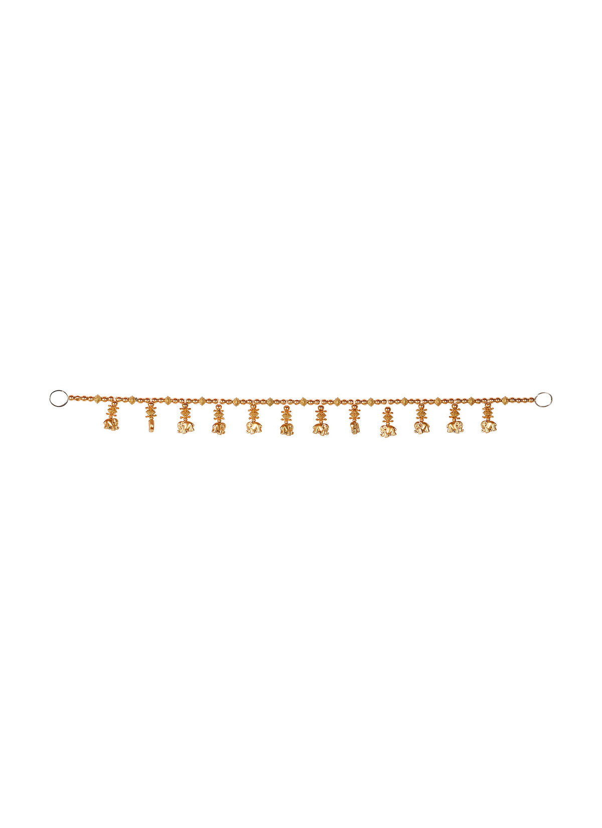 Madhoor Elephant Mandir Toran Gold-Tone 1 Piece