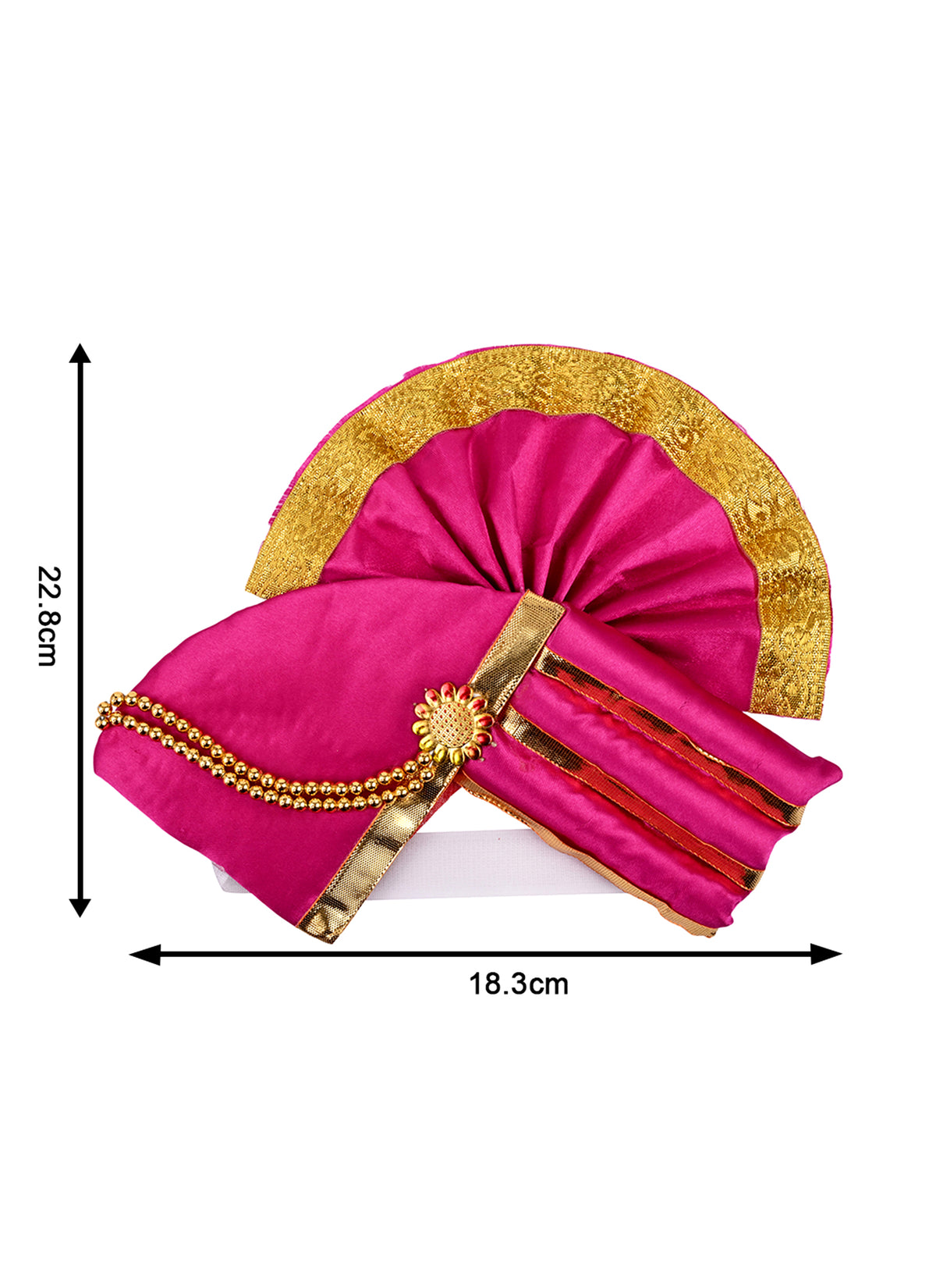 Madhoor Laddu Gopal Deity Idol Mukut Pink Gold-Tone 6 Inches 1 Piece