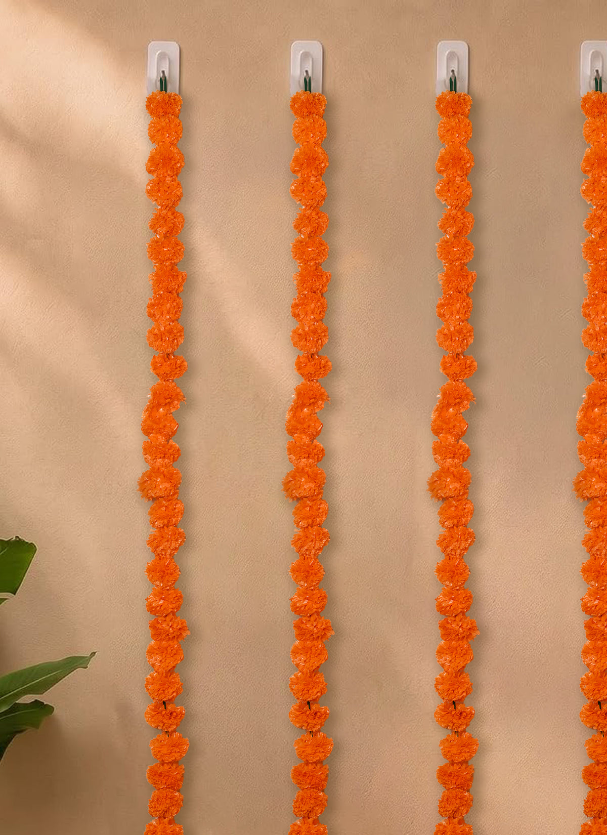 Madhoor Flower Pompom Marigold Mango Latkan 4.5 Feet Set of 5