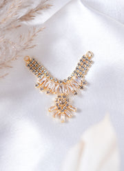 Madhoor Har Garland Stone Gold-Tone White 1 Piece