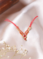 Madhoor Har Garland Stone Red White 1 Piece