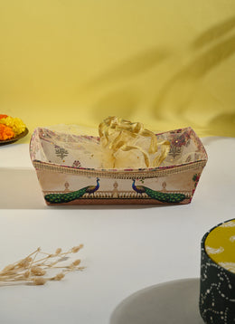 Madhoor Peacock Gift Basket Multicolour 10 x 7 Inches 1 Piece
