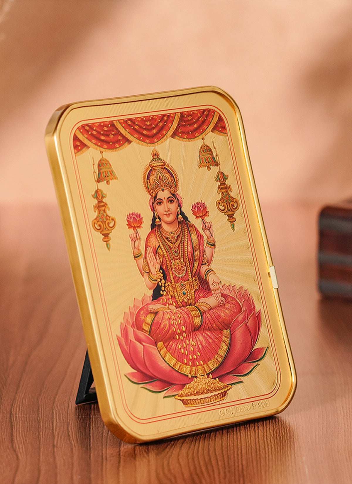 Madhoor Lakshmi Photo Frame Gold-Tone 5 x 7 Inches