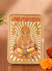 Madhoor Ganesha Photo Frame Gold-Tone 5 x 7 Inches