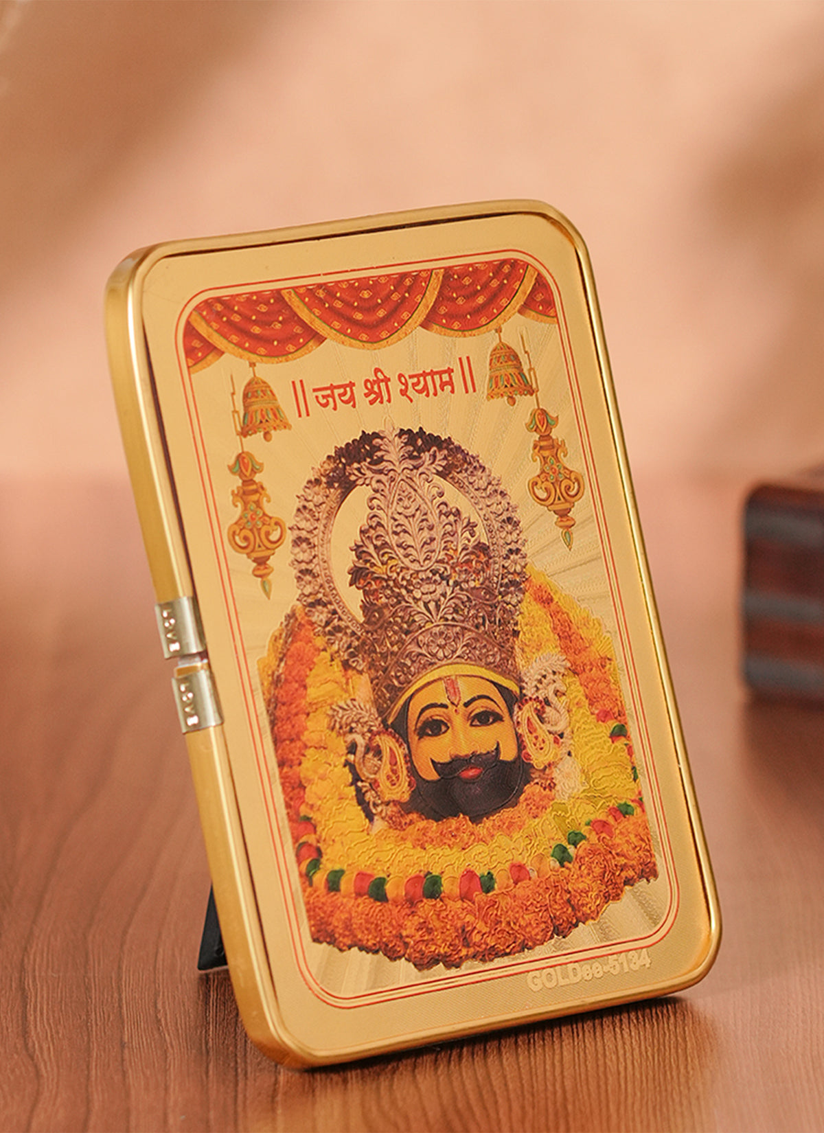 Madhoor Khatu Shyam Photo Frame Gold-Tone 5 x 7 Inches