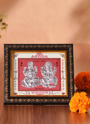 Madhoor Lakshmi Ganesha Photo Frame Gold-Tone Silver-Tone 5 x 6 Inches