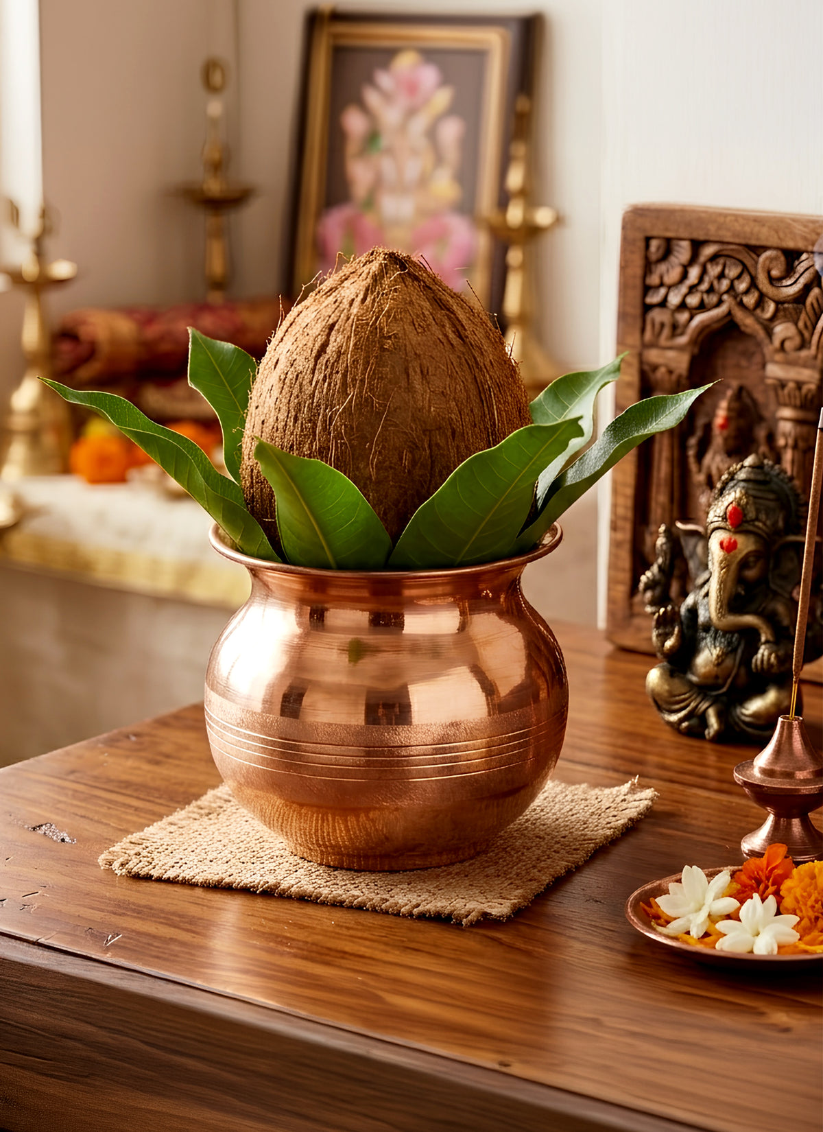 Madhoor Copper Lota Rose Gold 7 cm 1 Piece
