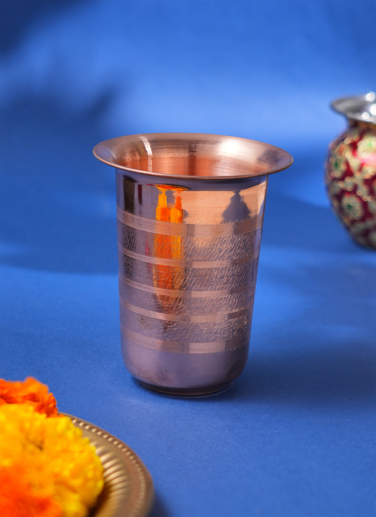 Madhoor Glass Copper Pooja Item 1 Piece