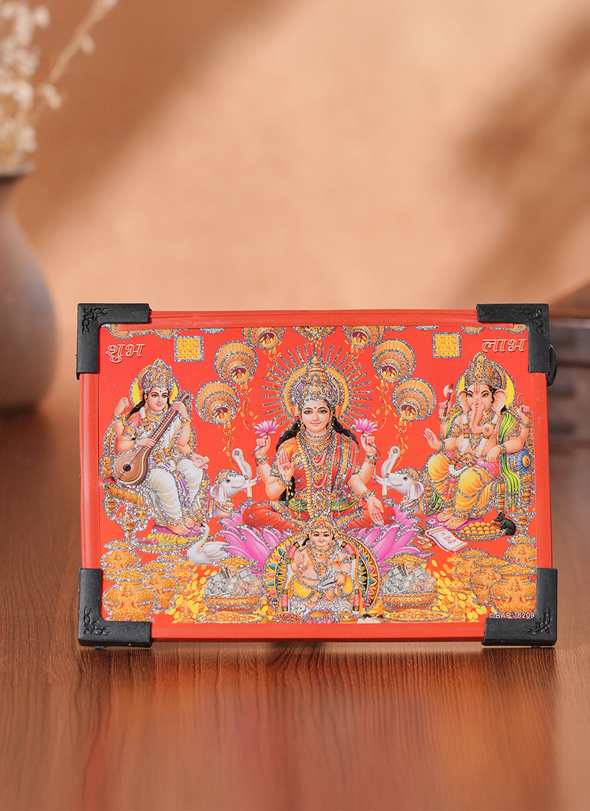 Madhoor Lakshmi Ganesha Saraswati Photo Frame 6 x 8 Inches 1 Piece