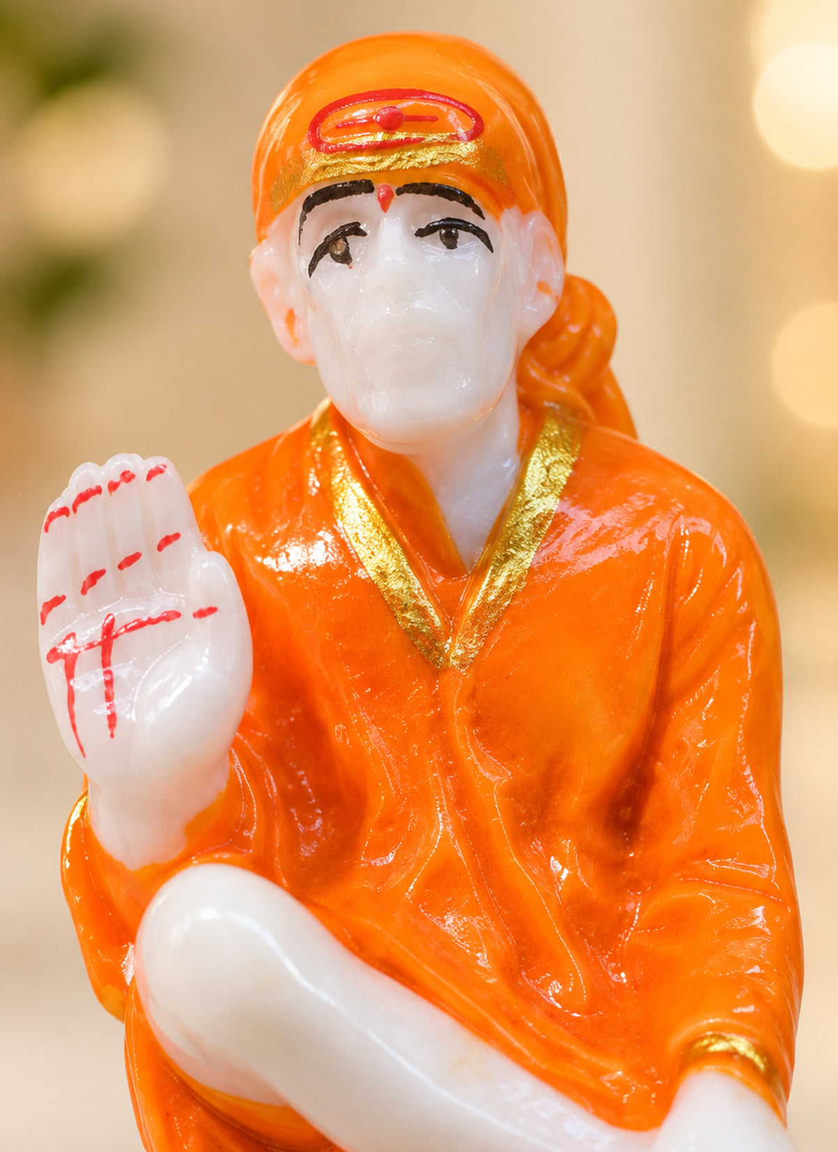 Madhoor Sai Baba Deity Idol Orange 1 Piece
