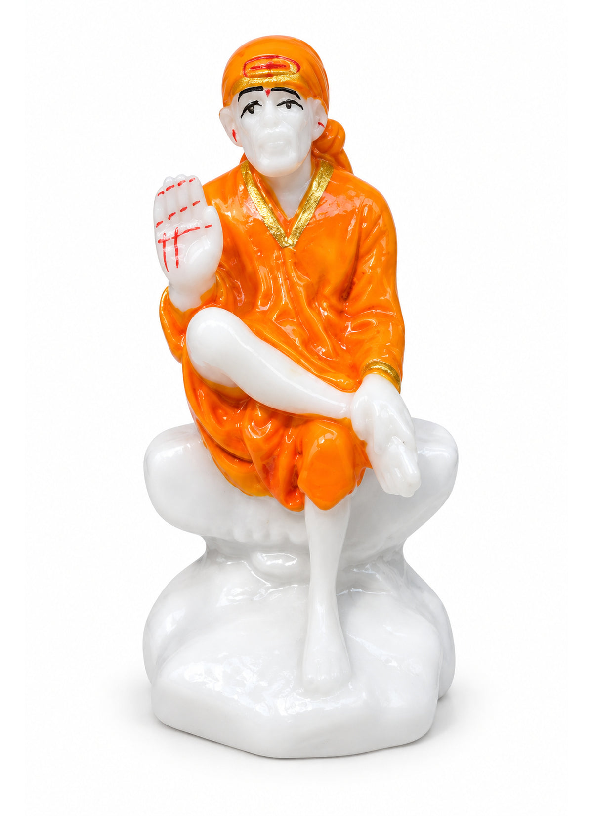 Madhoor Sai Baba Deity Idol Orange 1 Piece