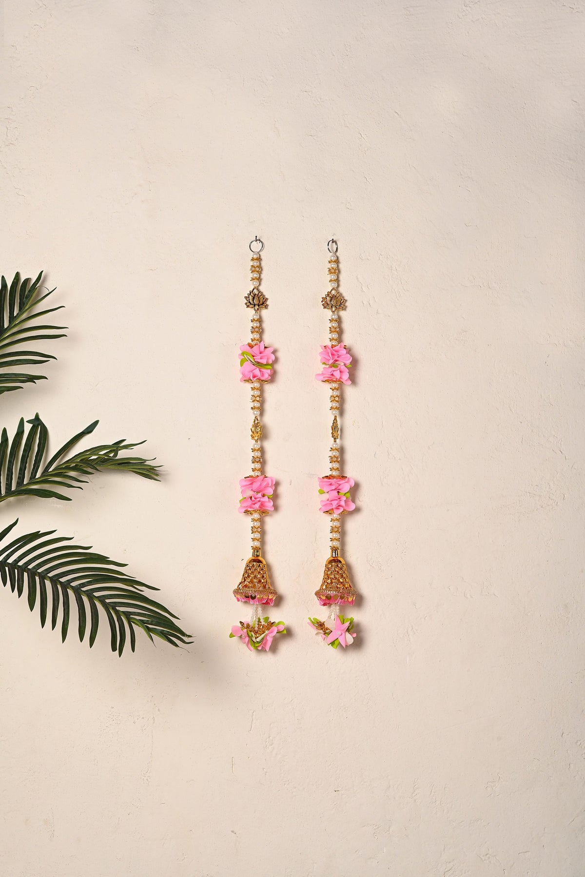 Madhoor Lotus Bell Latkan Pink 2 Feet 1 Pair