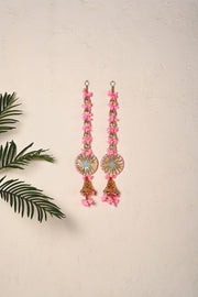 Madhoor Floral Latkan Pink 1.5 Feet 1 Pair