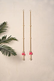 Madhoor Bead Tassel Latkan Pink 1 Pair