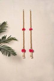 Madhoor Pearl Latkan Rose Pink 1 Pair