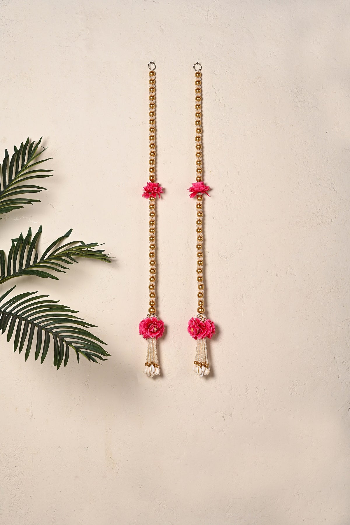 Madhoor Pearl Latkan Rose Pink 1 Pair