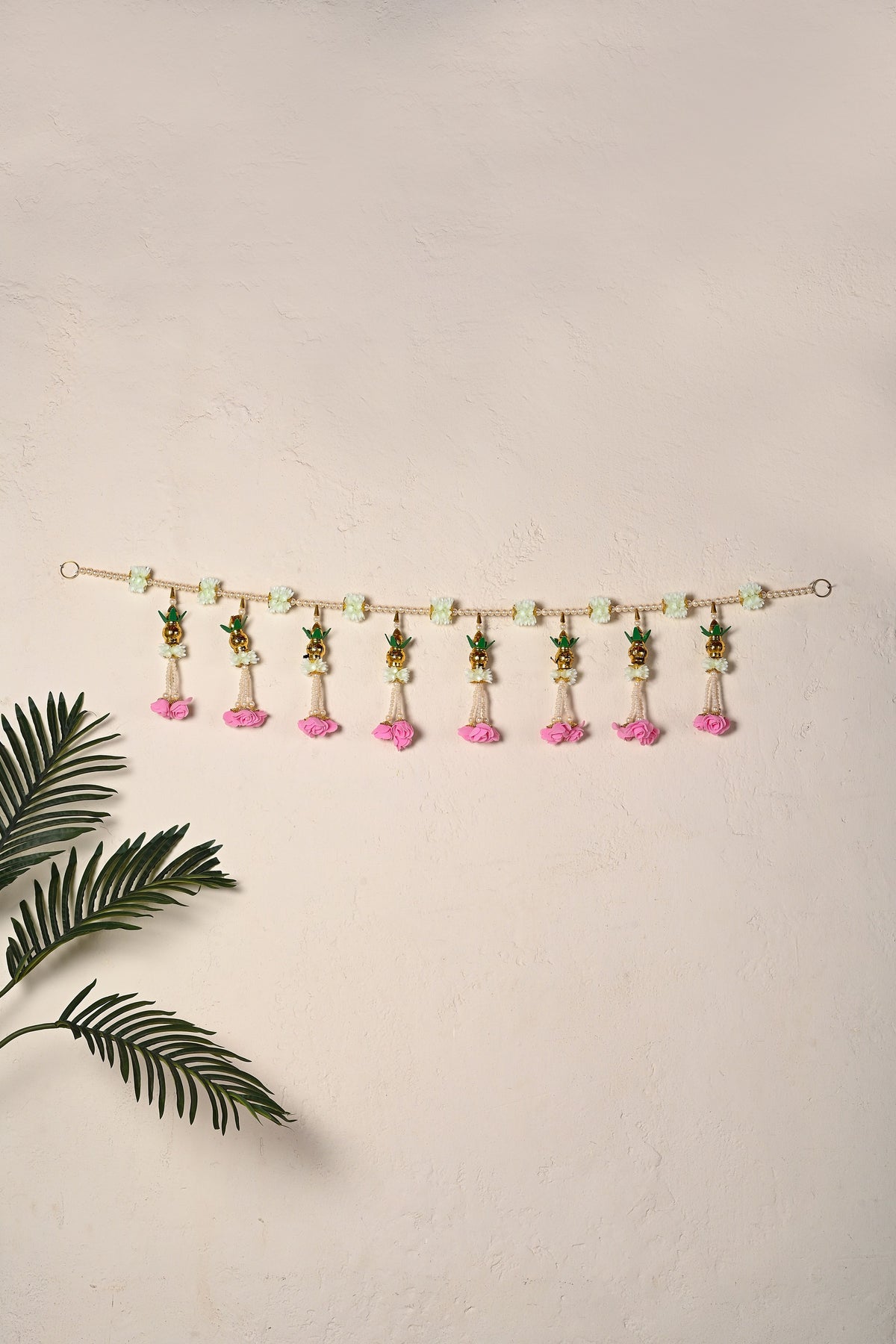 Madhoor Pearl Kalash Toran White Pink 1 Piece