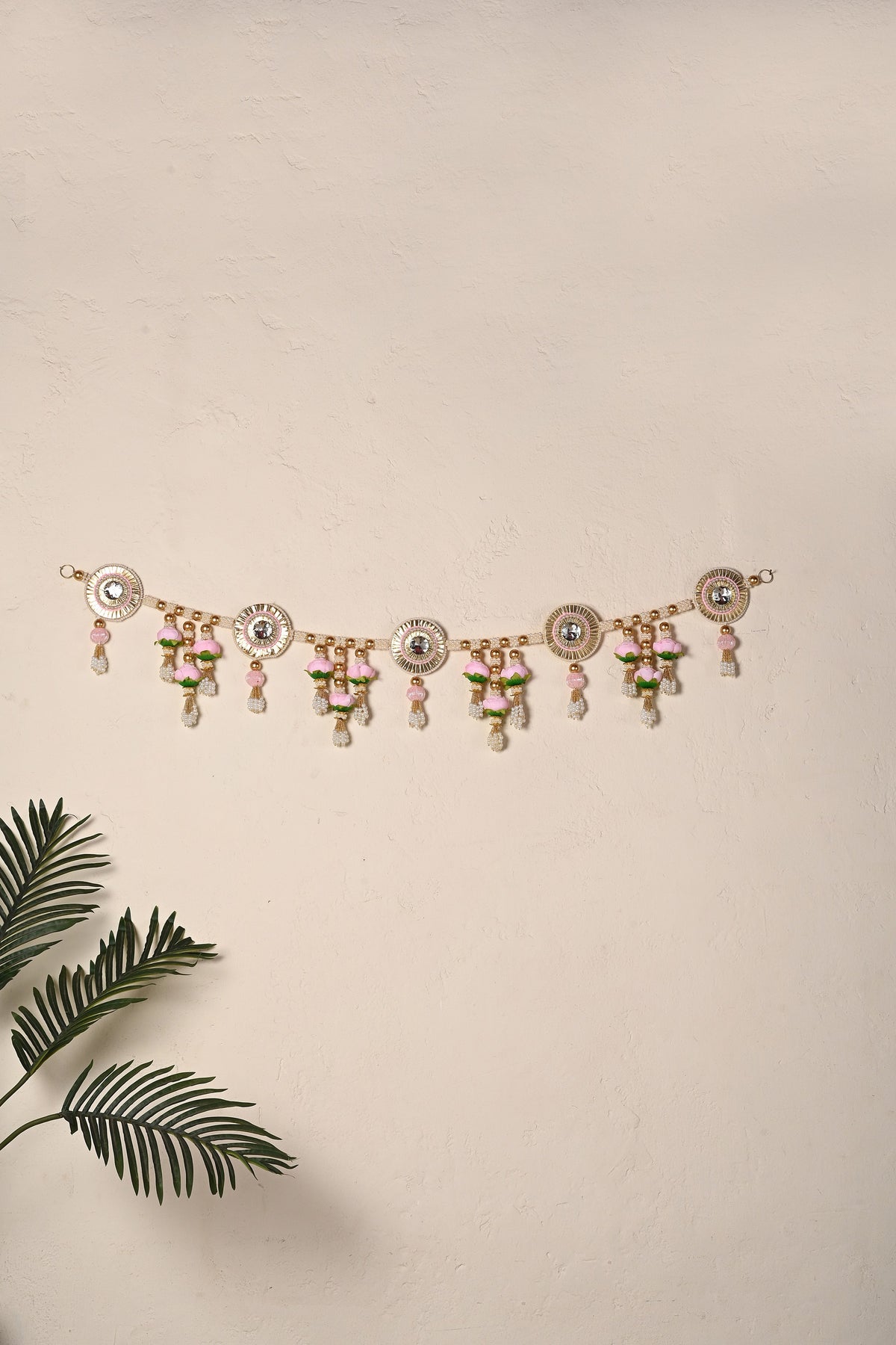 Madhoor Lotus Toran Pink Gold-Tone 1 Piece