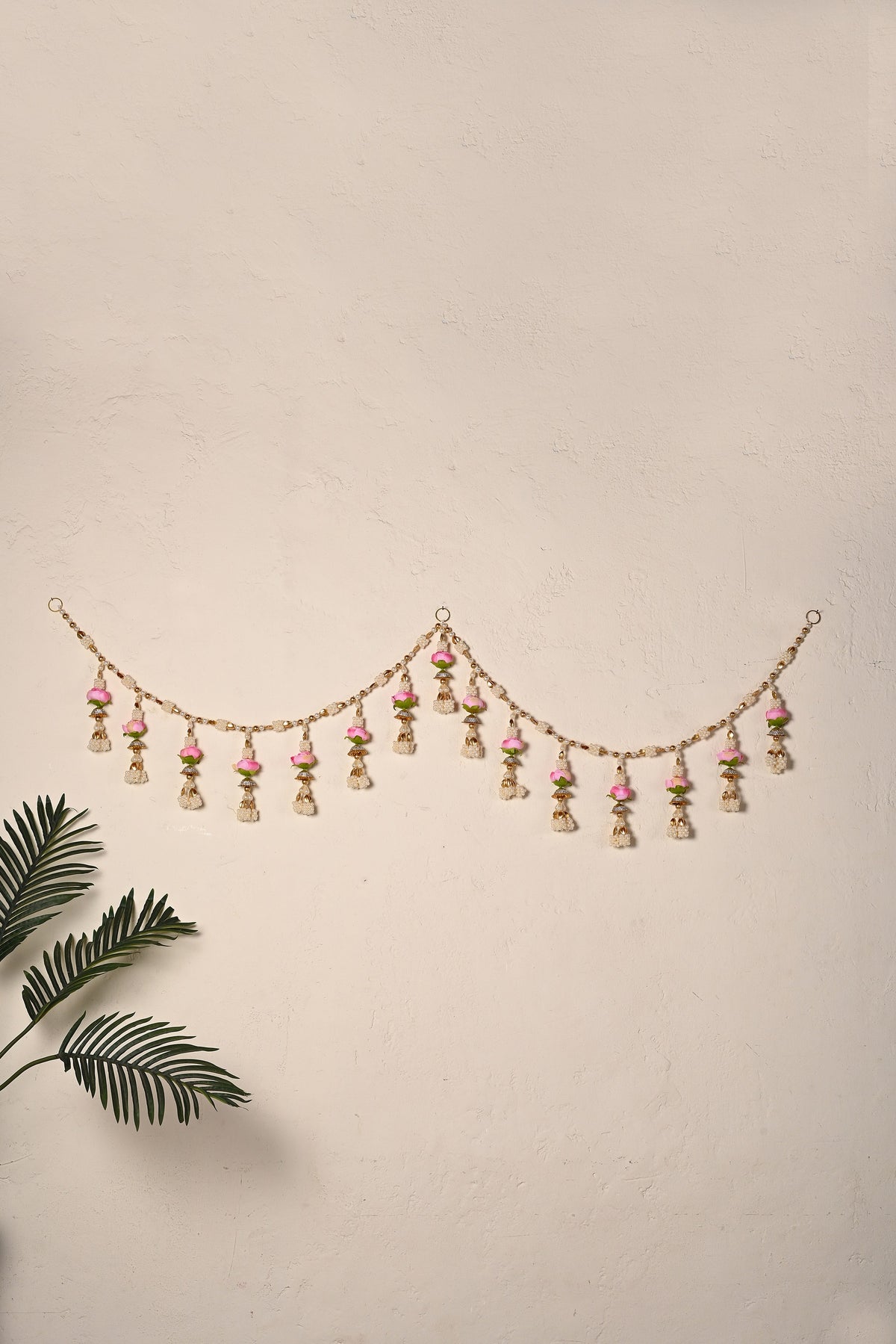 Madhoor Pearl Toran Rose Pink 5 Feet 1 Piece